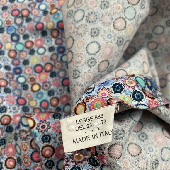 Retro 60s 70s Floral Dress Shirt Made In Italy - Picture 11 of 15